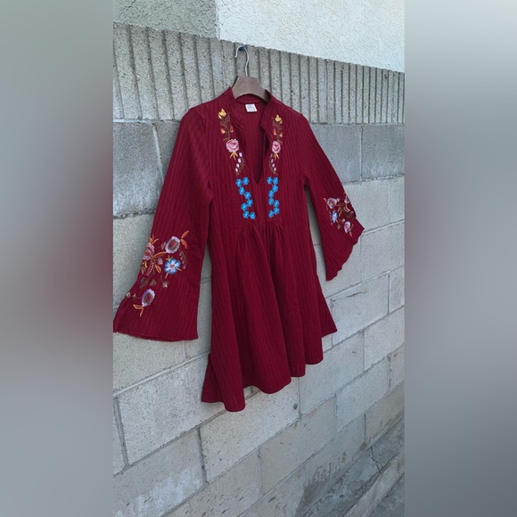 Tiptupu women’s Velvet V neck Long sleeve shift mini dress not new normal wear - Picture 6 of 14